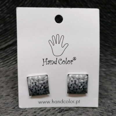 Brincos Gaudí - Cinzento & Preto