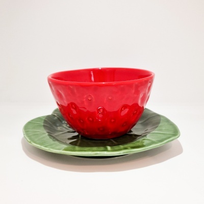 Tigela & Prato Morango