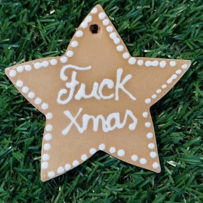FUCK XMAS -terracota