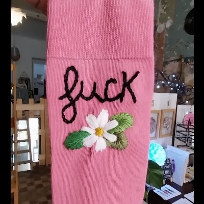 Meias FUCK  florido