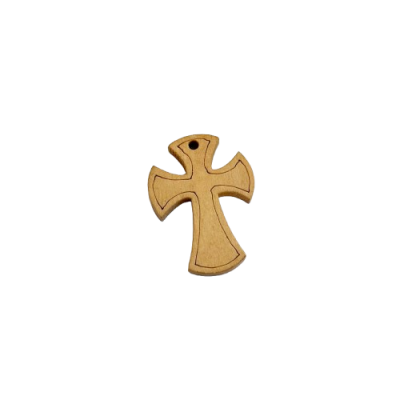 Cruz Madeira Contorno Desenhado