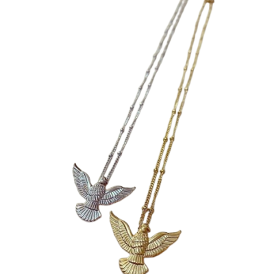 Colar Aço Travões Espírito Santo Asas Abertas