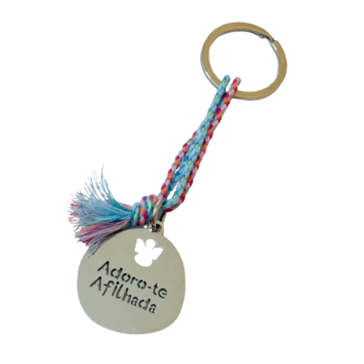 Porta-Chaves Adoro-te Afilhada Anjinho