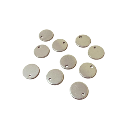 Pack 10 Medalhinhas Aço 10mm