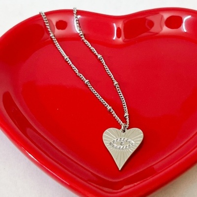 Colar VALENTINE Prateado Coração