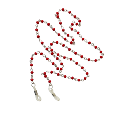 Fio de Óculos Pedrinhas Vermelho