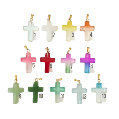 Pendente Cruz Colorida