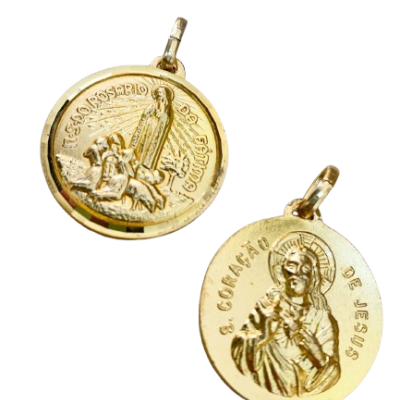 Medalha Grande Dourada N. Sra e S.C. Jesus