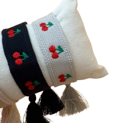 Pulseira Tecido Cerejas