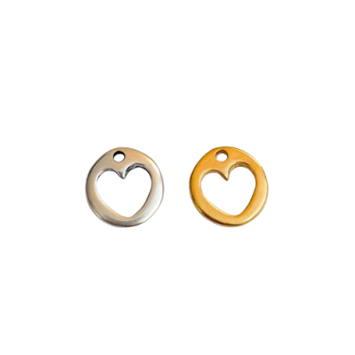 Medalha Redonda Coração Recortado