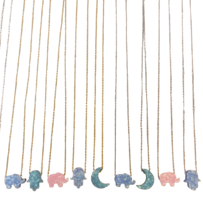 Fio Elefante Hamsá Lua