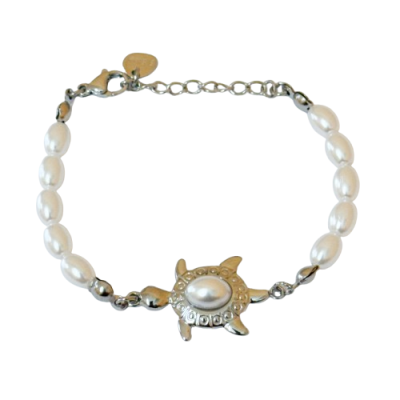 Pulseira Tartaruga Pérolas