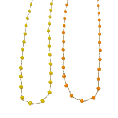 Fio Dourado Mate Contas Facetadas