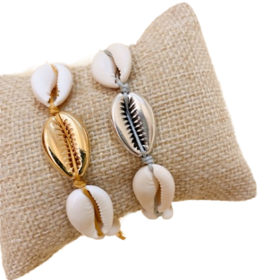 Pulseira de Búzios com Búzio Metálico
