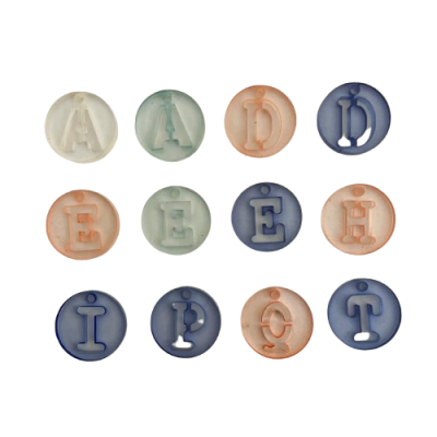 Medalha Letra Acrílico Transparente