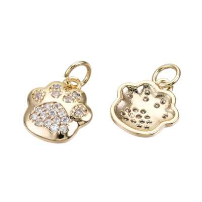 Pegada Pata Cão Gato Zircónias