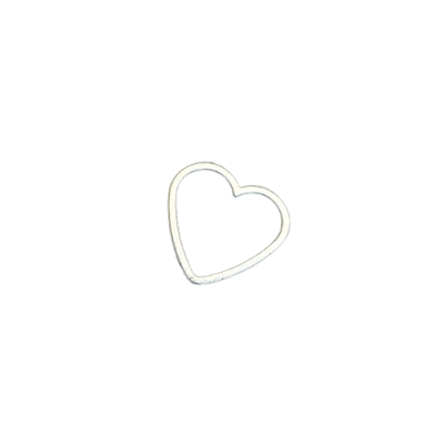 Coração Prateado Contorno