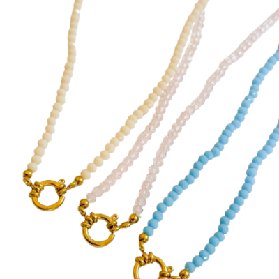 Colar Pedrinhas Fecho Redondo