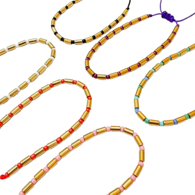 Pulseira Tubos e Missangas