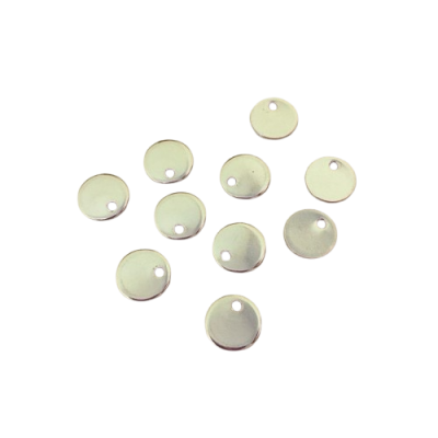 Pack 10 Medalhinhas Aço 8mm