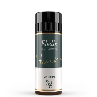 Frasco pequeno de henna Evelle Profissional cor marrom 3g