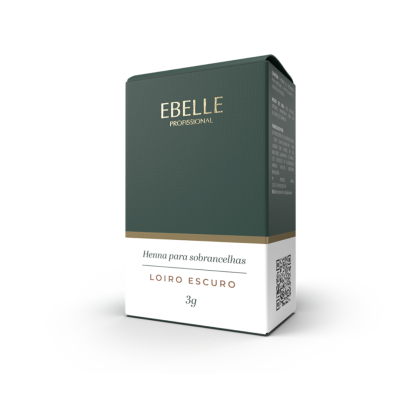 Embalagem de henna para sobrancelhas EBELLE Profissional cor loiro escuro 3g