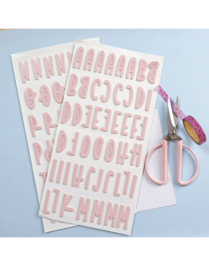 Alfabeto chipboard Rosa Bailarina Alua Cid