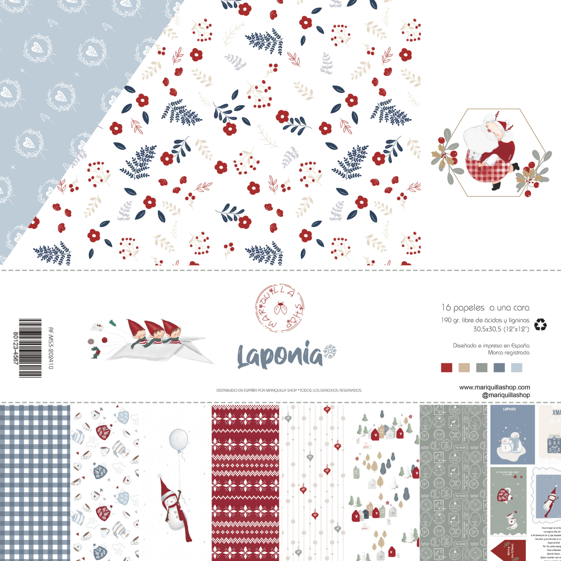 Bloco papéis Laponia Mariquilla