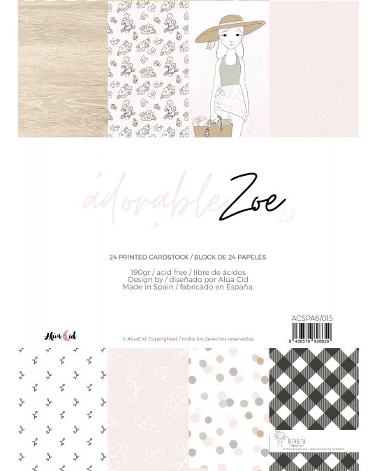 Bloco 6x8" ADORABLE ZOE 2,0 Alua Cid