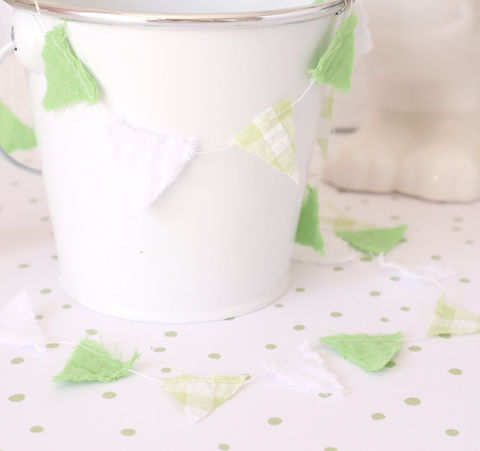 Bandeirola Tecido Verde Alegria Mandarina Lima