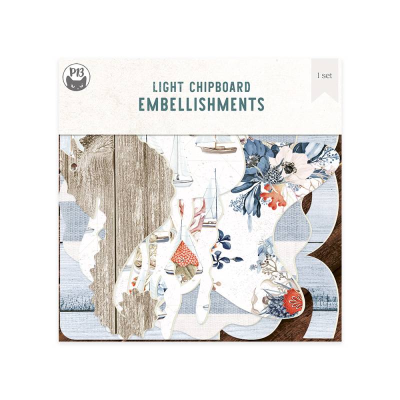 Álbum base chipboard Formas + Papéis Sea La Vie  P13 Paper Products