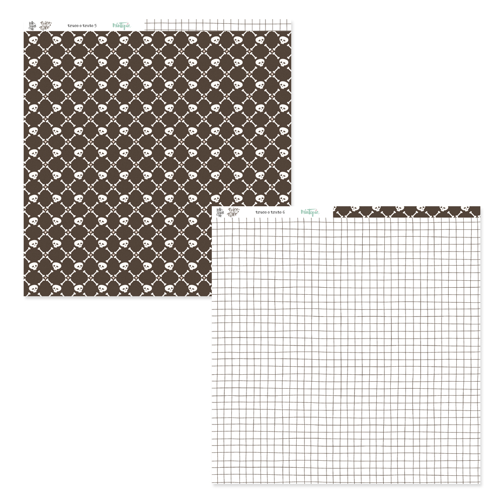 Stack Papéis 12"x12" Truco o Trato Míntopia