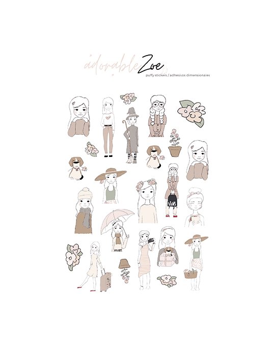 Autocolantes Puffy | Adorable Zoe 2,0,  Alua Cid
