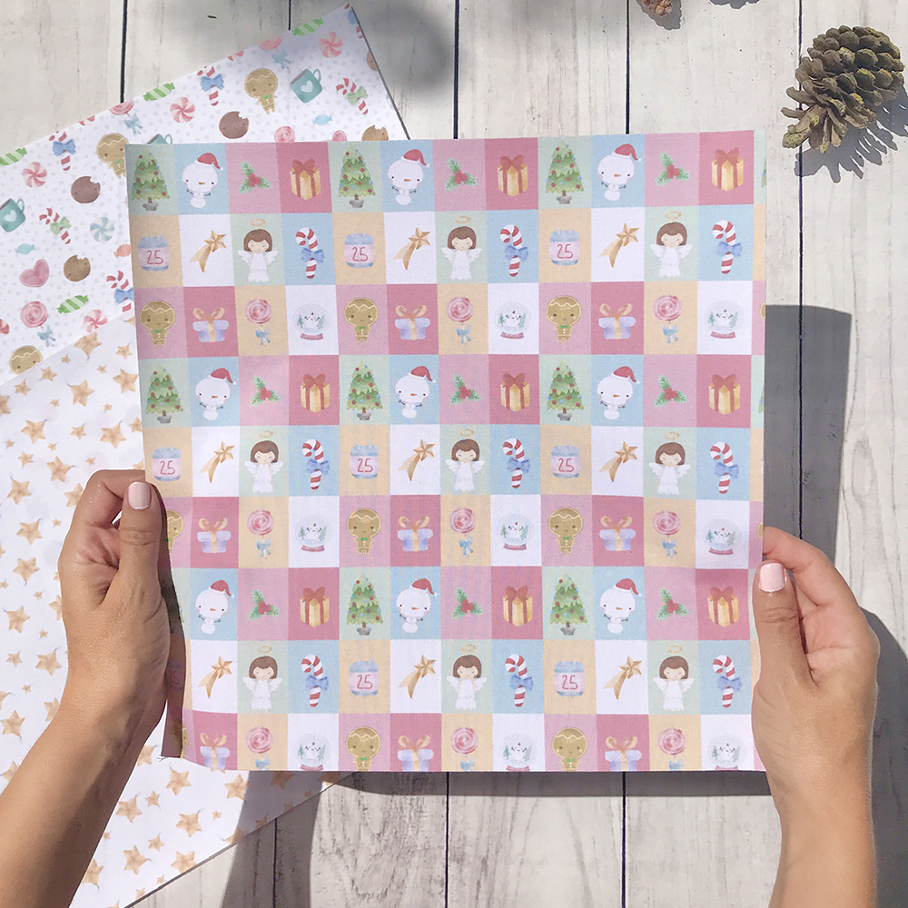 Tela Encadernar Personagens | Chibi Navidad, Paraes