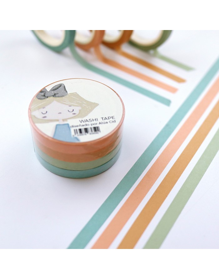 Washi Tape Set 4 Cores CeliAlice Alua Cid