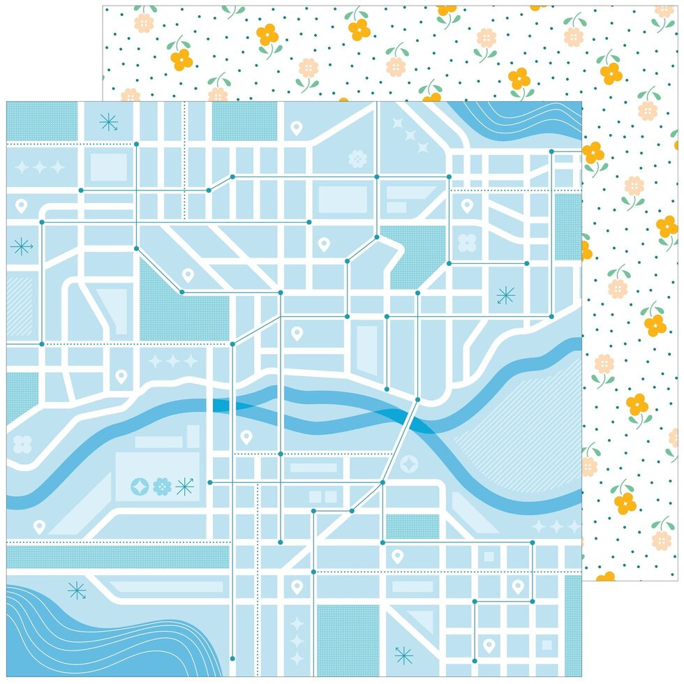 Stack Papéis 12"×12" TOURIST MODE Pinkfresh Studio