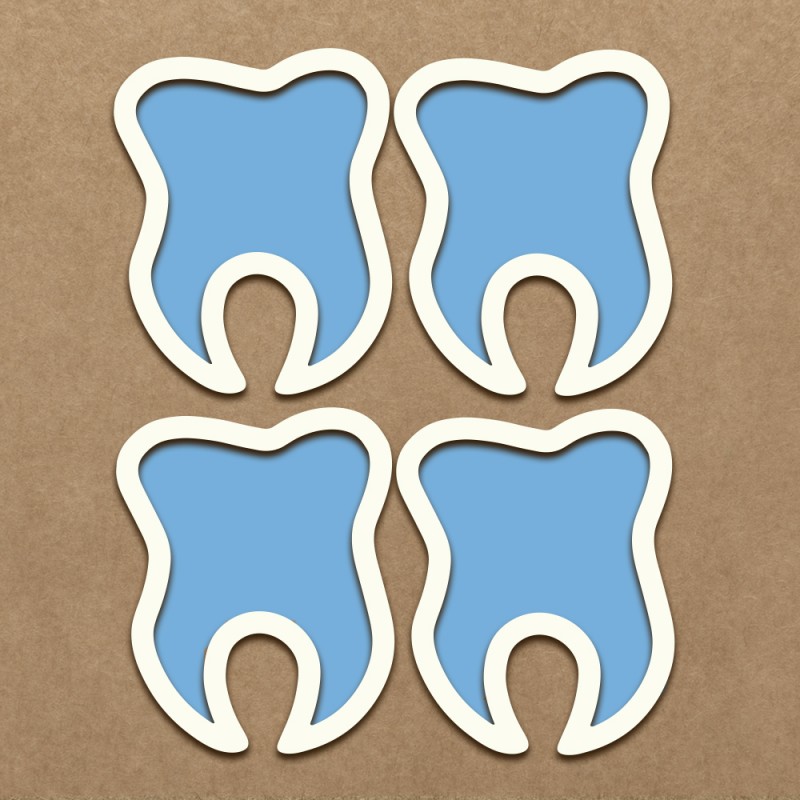 Conjunto 4 Dentinhos Shaker Porta Ratoncito Pérez Kora Projects