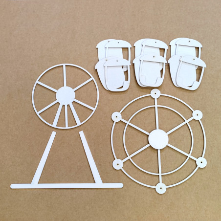 Silhueta Chipboard Roda Gigante 25x19 Kora Projects