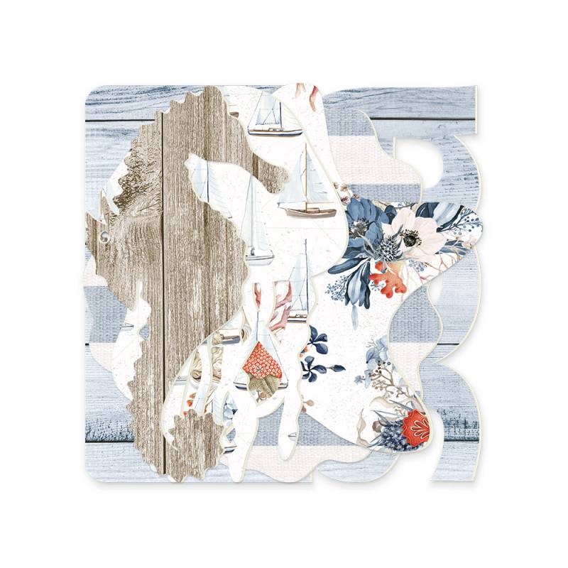 Álbum base chipboard Formas + Papéis Sea La Vie  P13 Paper Products