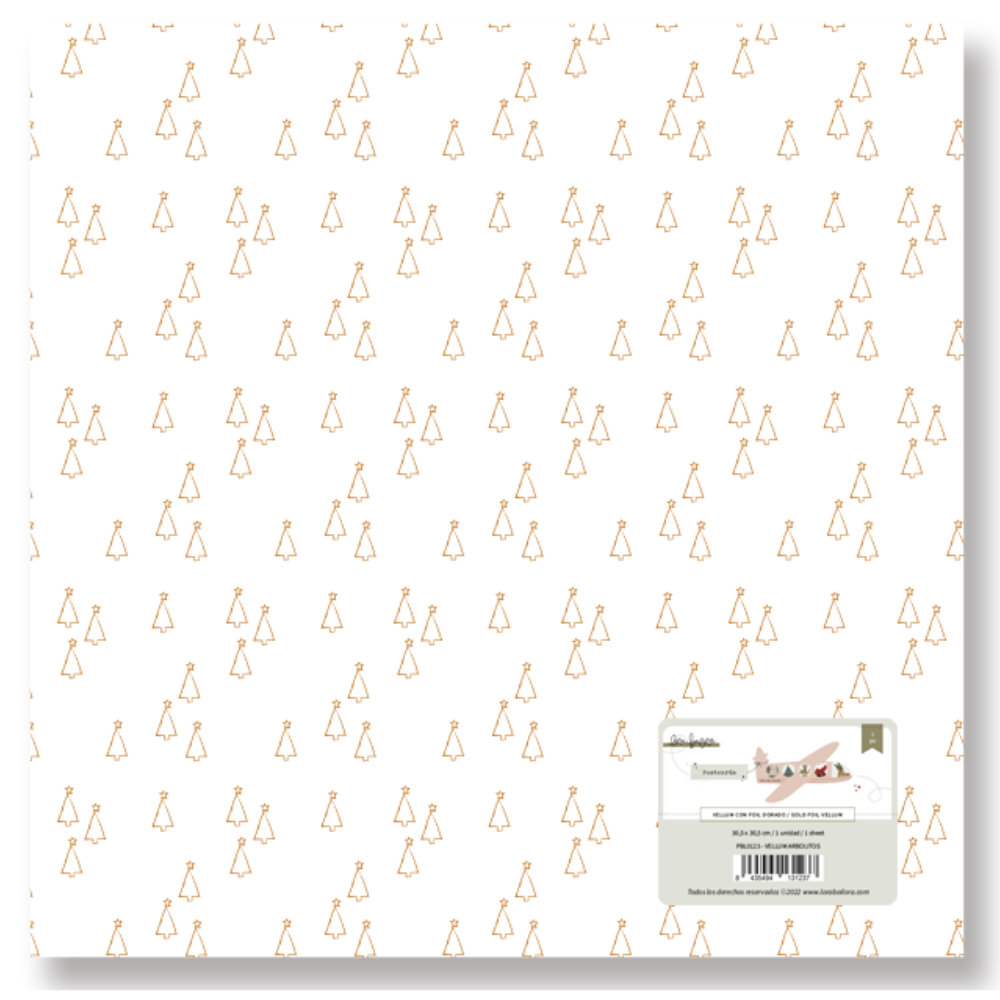 Papel Vegetal Árvores Foil Dourado • Postcards Lora Bailora