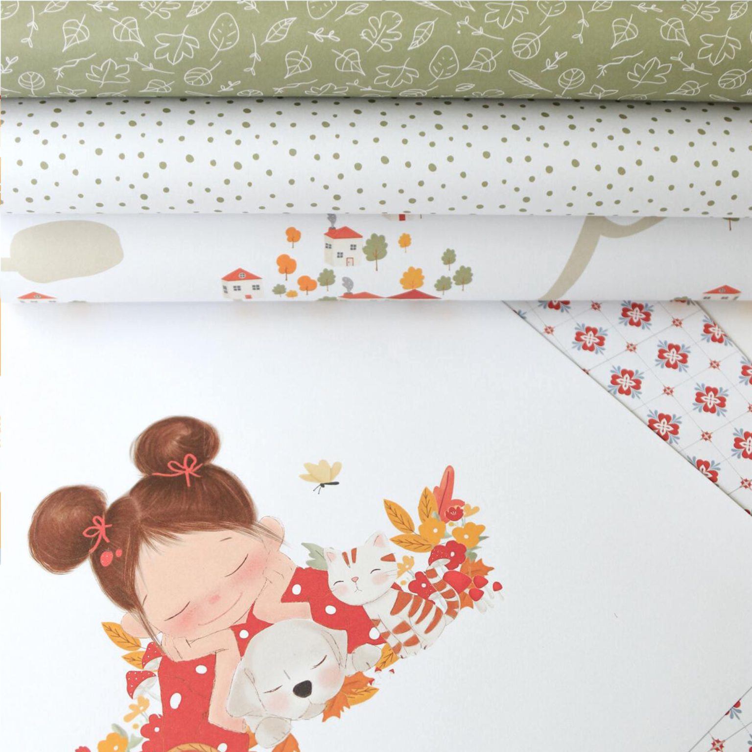 Bloco papéis 12"x12" Gallinas y Castañas Mariquilla Shop