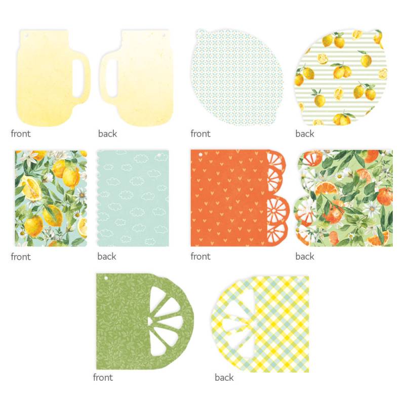 Álbum Base com Papéis Light Chipboard- Mix and Match, 6X6" Fresh Lemonade P13 Paper Products