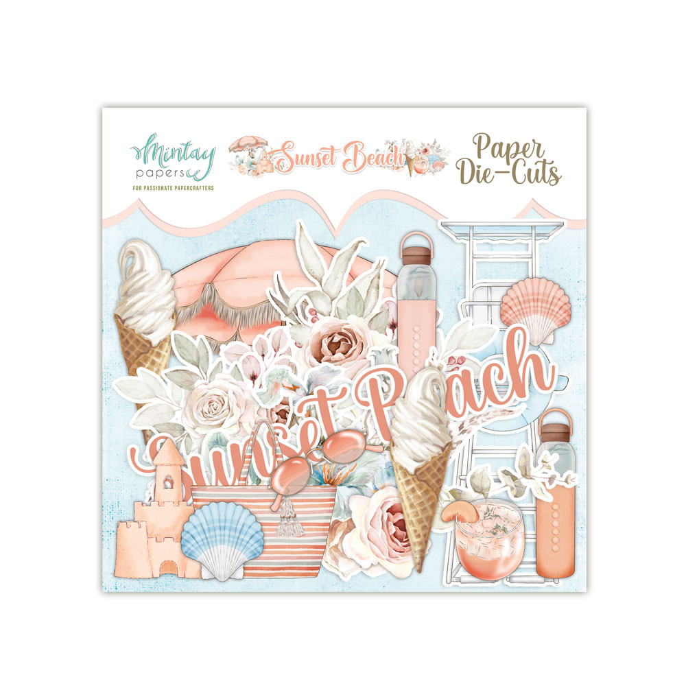 Die Cuts Sunset Beach Mintay Papers