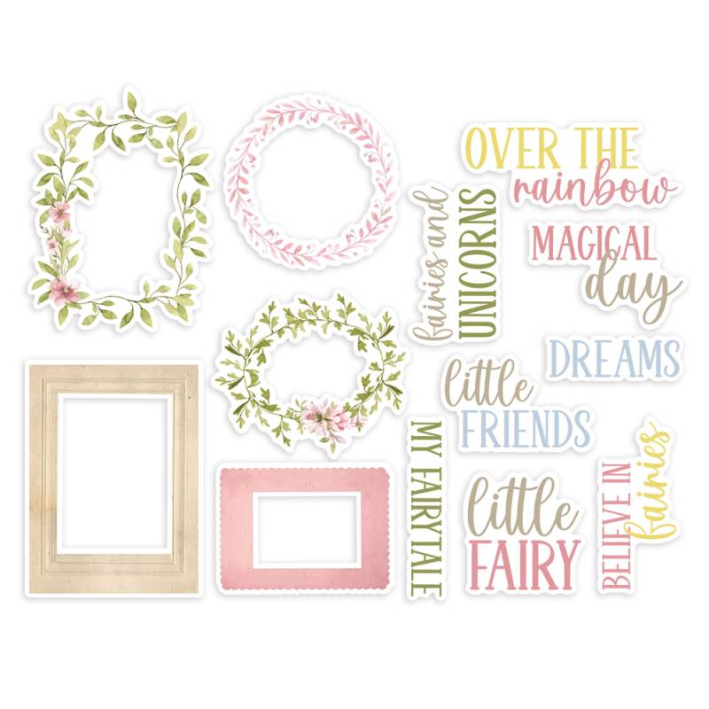 Die Cuts Frases e Molduras Believe in Fairies P13 Paper Products