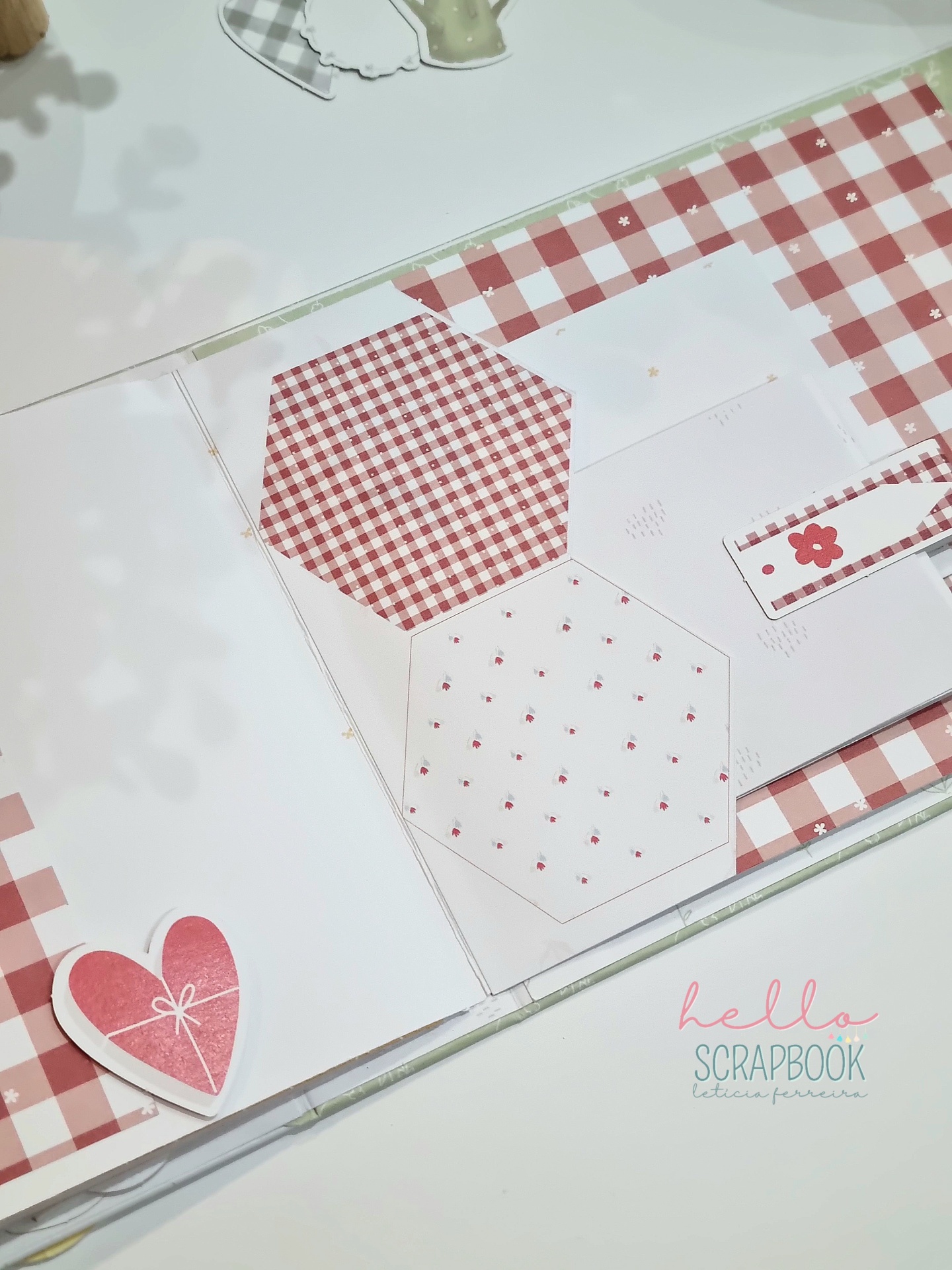 Álbum Fotos Scrapbook Coelho Verde