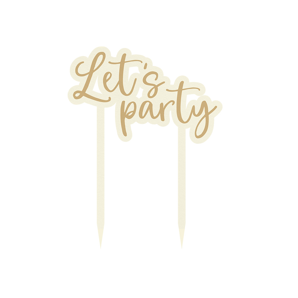 Cake Topper Let's Party