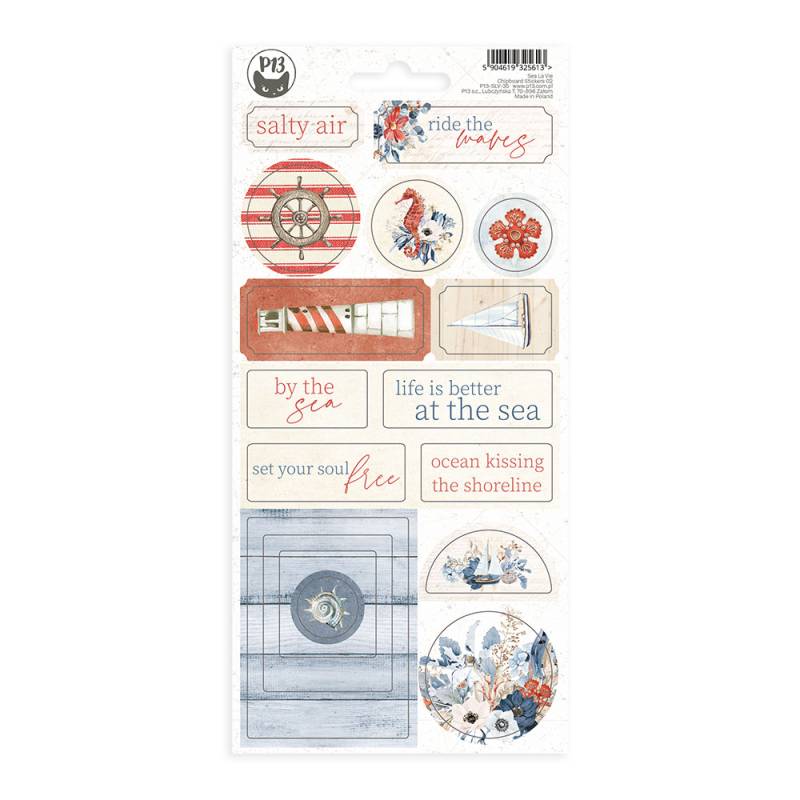Chipboard Stickers Sheet 02 Sea La Vie P13 Paper Products