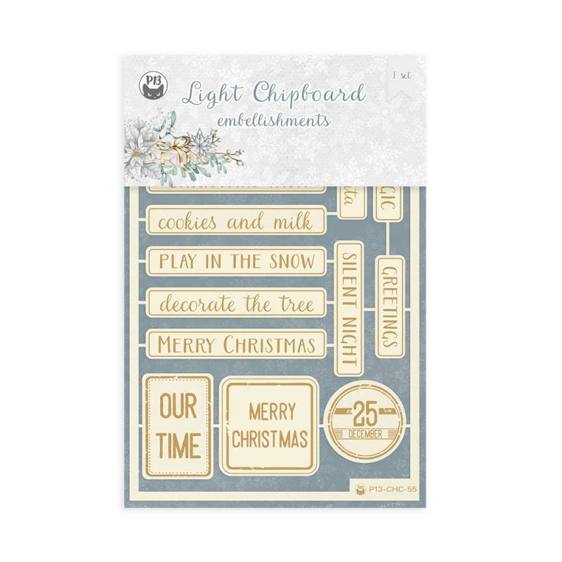 Chipboard Frases Christmas Charm P13 Paper Products