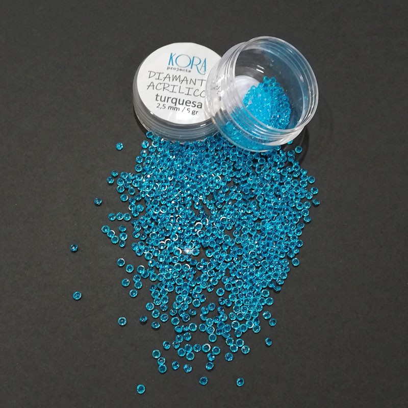 Diamantes acrílicos TURQUESA | Kora Projects