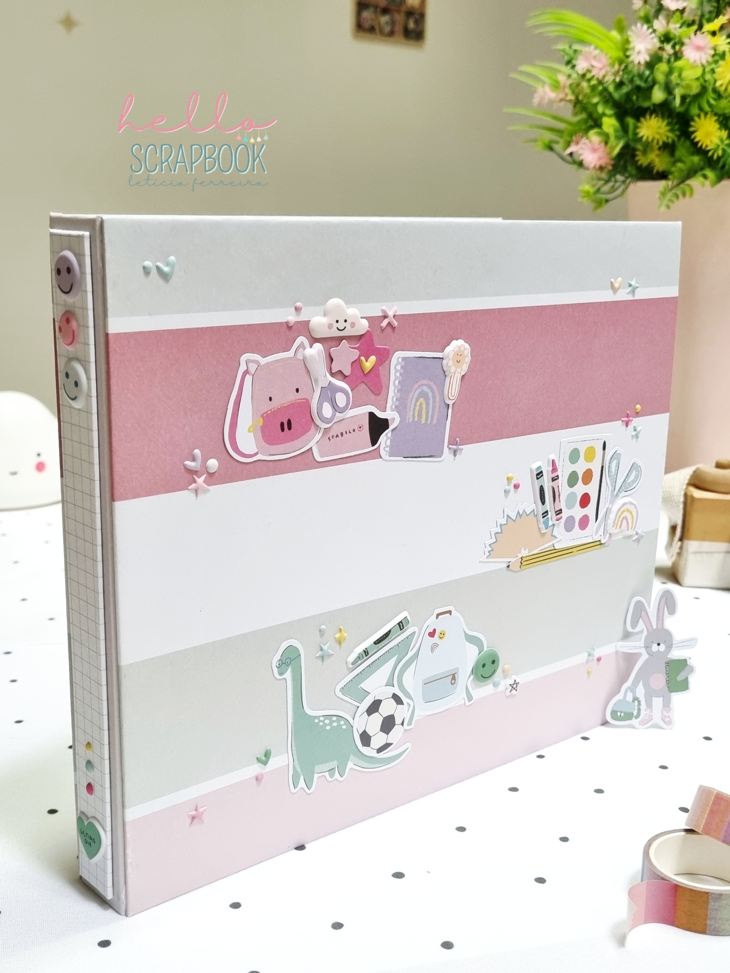 Álbum Fotos Scrapbook Final Ano Letivo